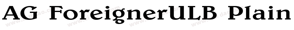 AG ForeignerULB Plain Medium字体转换